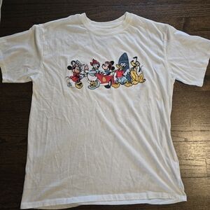 White T-Shirt with Disney Characters